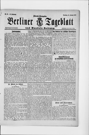 Berliner Tageblatt und Handels-Zeitung vom 14.01.1913