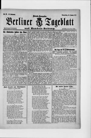 Berliner Tageblatt und Handels-Zeitung vom 16.01.1913