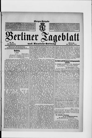 Berliner Tageblatt und Handels-Zeitung vom 22.01.1913