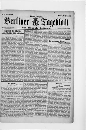 Berliner Tageblatt und Handels-Zeitung vom 29.01.1913