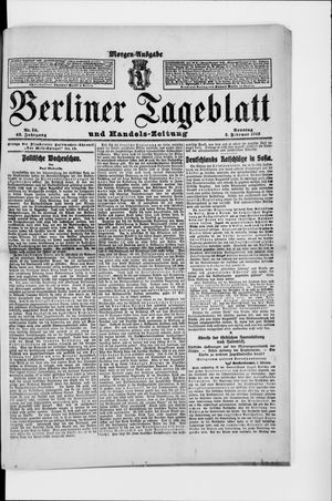 Berliner Tageblatt und Handels-Zeitung vom 02.02.1913