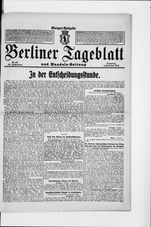 Berliner Tageblatt und Handels-Zeitung on Feb 4, 1913