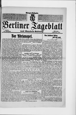 Berliner Tageblatt und Handels-Zeitung vom 05.02.1913