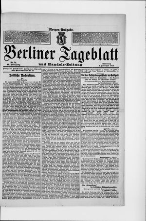 Berliner Tageblatt und Handels-Zeitung on Feb 9, 1913