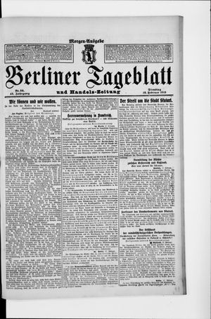 Berliner Tageblatt und Handels-Zeitung on Feb 18, 1913