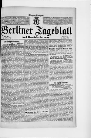 Berliner Tageblatt und Handels-Zeitung vom 11.03.1913