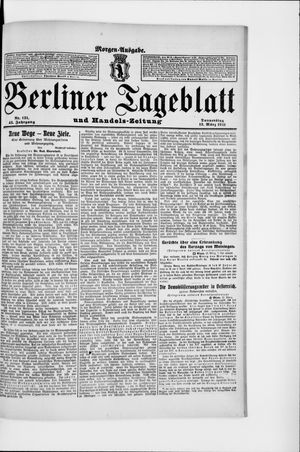 Berliner Tageblatt und Handels-Zeitung vom 13.03.1913