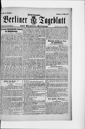 Berliner Tageblatt und Handels-Zeitung vom 25.03.1913