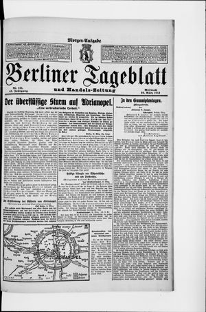 Berliner Tageblatt und Handels-Zeitung vom 26.03.1913