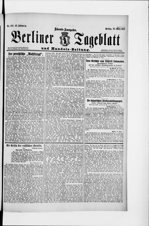 Berliner Tageblatt und Handels-Zeitung vom 28.03.1913