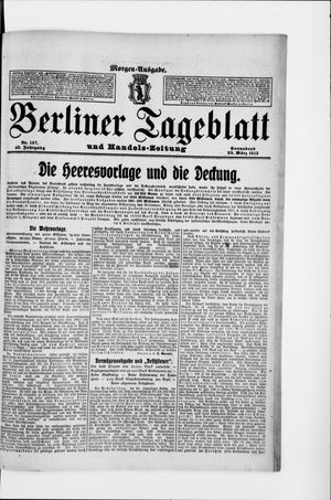 Berliner Tageblatt und Handels-Zeitung on Mar 29, 1913