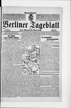 Berliner Tageblatt und Handels-Zeitung on Apr 2, 1913
