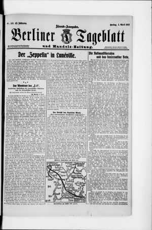 Berliner Tageblatt und Handels-Zeitung on Apr 4, 1913