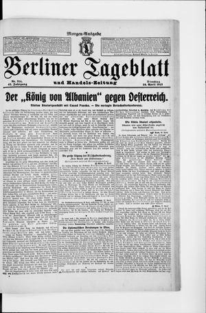 Berliner Tageblatt und Handels-Zeitung vom 29.04.1913