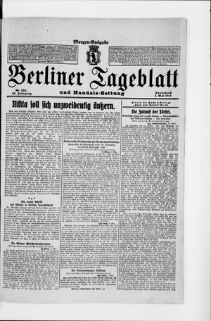 Berliner Tageblatt und Handels-Zeitung vom 03.05.1913