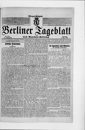 Berliner Tageblatt und Handels-Zeitung on May 4, 1913