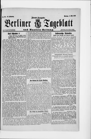 Berliner Tageblatt und Handels-Zeitung vom 05.05.1913