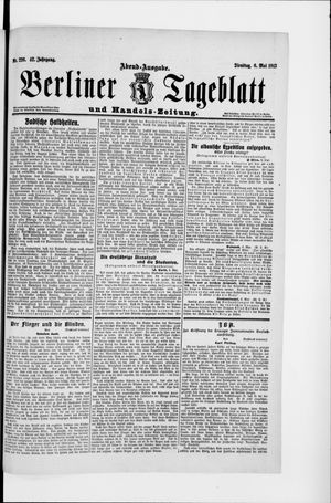 Berliner Tageblatt und Handels-Zeitung on May 6, 1913
