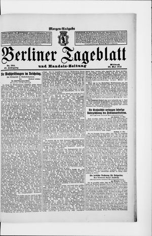 Berliner Tageblatt und Handels-Zeitung vom 28.05.1913