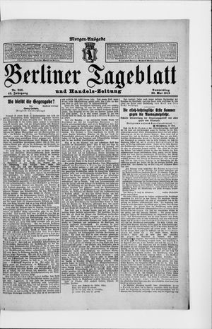 Berliner Tageblatt und Handels-Zeitung vom 29.05.1913