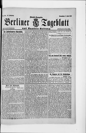 Berliner Tageblatt und Handels-Zeitung vom 07.06.1913