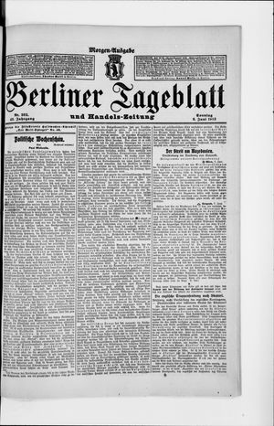 Berliner Tageblatt und Handels-Zeitung vom 08.06.1913