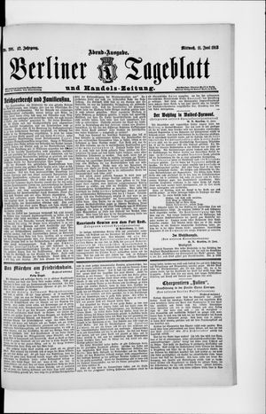 Berliner Tageblatt und Handels-Zeitung vom 11.06.1913