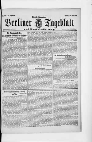 Berliner Tageblatt und Handels-Zeitung vom 13.06.1913