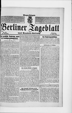 Berliner Tageblatt und Handels-Zeitung vom 17.06.1913