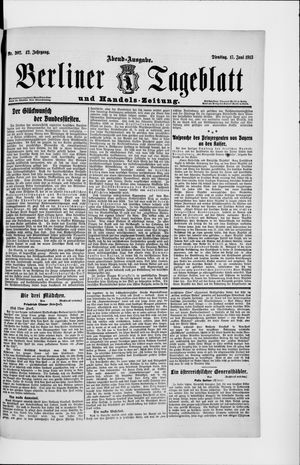 Berliner Tageblatt und Handels-Zeitung vom 17.06.1913