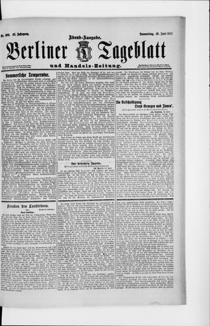 Berliner Tageblatt und Handels-Zeitung vom 19.06.1913