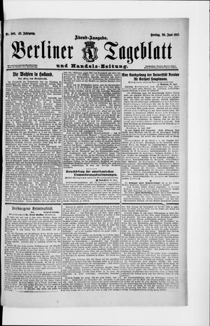 Berliner Tageblatt und Handels-Zeitung vom 20.06.1913