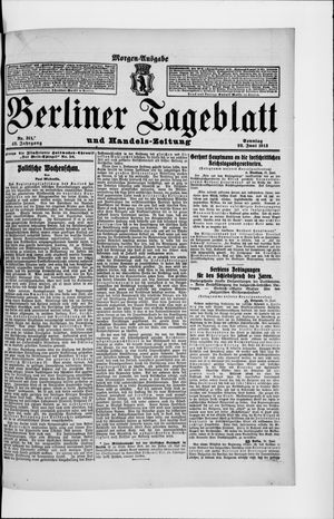 Berliner Tageblatt und Handels-Zeitung vom 22.06.1913