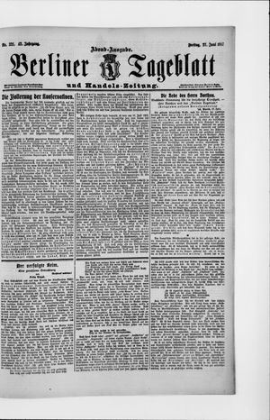 Berliner Tageblatt und Handels-Zeitung vom 27.06.1913
