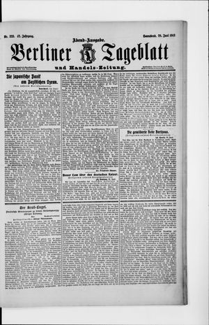 Berliner Tageblatt und Handels-Zeitung vom 28.06.1913
