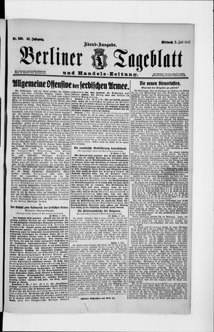 Berliner Tageblatt und Handels-Zeitung vom 02.07.1913