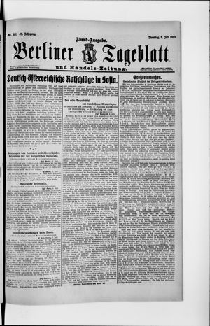 Berliner Tageblatt und Handels-Zeitung vom 08.07.1913