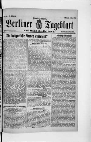 Berliner Tageblatt und Handels-Zeitung vom 09.07.1913