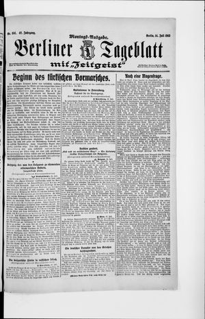 Berliner Tageblatt und Handels-Zeitung vom 14.07.1913