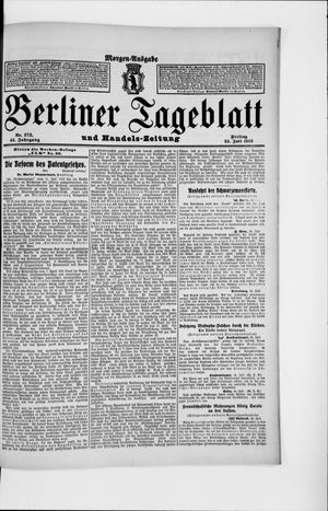 Berliner Tageblatt und Handels-Zeitung vom 25.07.1913