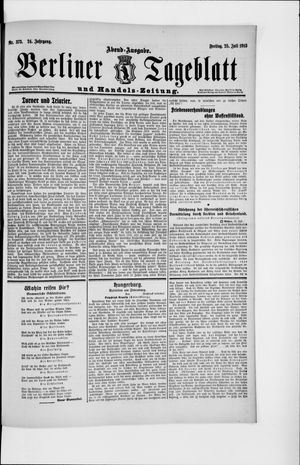 Berliner Tageblatt und Handels-Zeitung vom 25.07.1913
