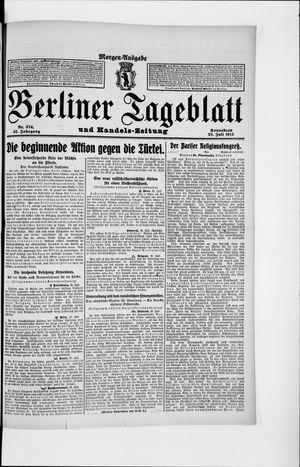 Berliner Tageblatt und Handels-Zeitung vom 26.07.1913