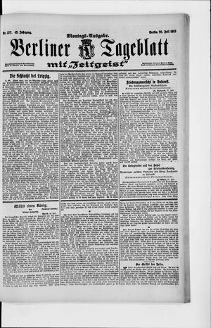 Berliner Tageblatt und Handels-Zeitung vom 28.07.1913