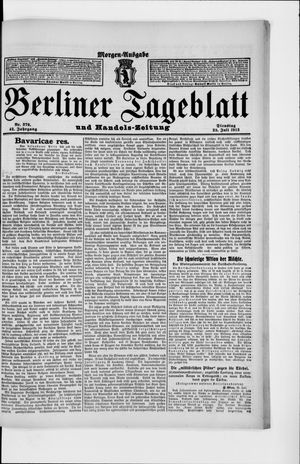 Berliner Tageblatt und Handels-Zeitung on Jul 29, 1913