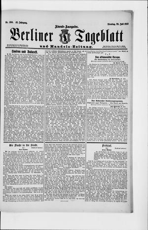 Berliner Tageblatt und Handels-Zeitung vom 29.07.1913