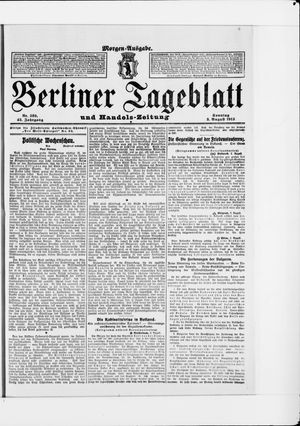 Berliner Tageblatt und Handels-Zeitung vom 03.08.1913