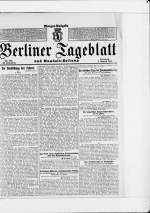 Berliner Tageblatt und Handels-Zeitung vom 05.08.1913