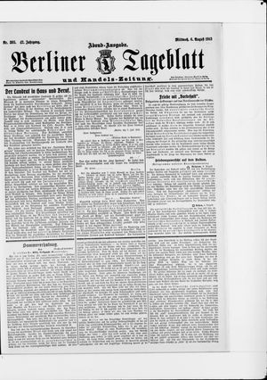 Berliner Tageblatt und Handels-Zeitung vom 06.08.1913