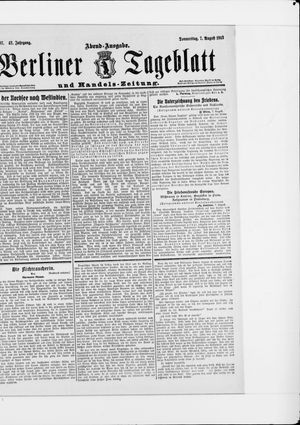 Berliner Tageblatt und Handels-Zeitung vom 07.08.1913