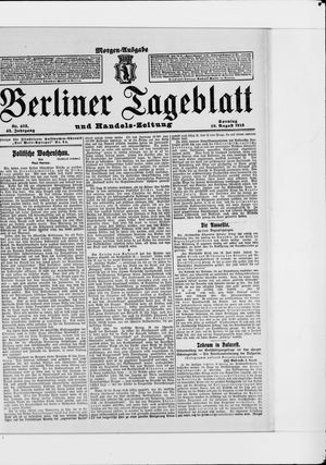 Berliner Tageblatt und Handels-Zeitung vom 10.08.1913